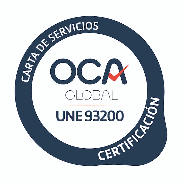 Certificación UNE 93200, Carta de Servicios, OCA Global