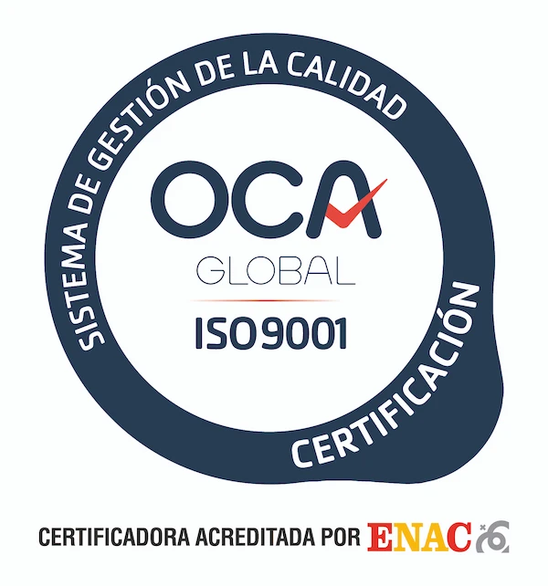 Certificación ISO 9001, Sistema de Gestión de la Calidad, OCA Global certificadora acreditada por ENAC